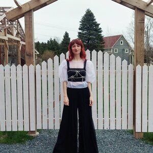 Bow Embellished Satin Trim Bustier top